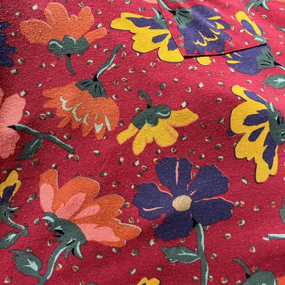 LuLaRoe Carly Raspberry Floral - Picture 2 of 3